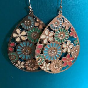 Floral statement earrings